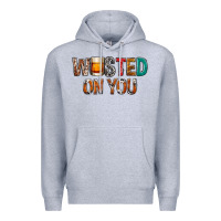 Heather Grey wasted on you Premium Hoodie - NancyCooperArtShop