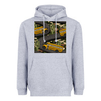 Heather Grey cactus camouflage school bus seamless pattern Heavyweight Hoodie - BundleAndBundleShop
