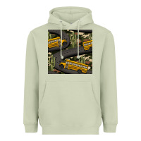 Matcha cactus camouflage school bus seamless pattern Heavyweight Hoodie - BundleAndBundleShop