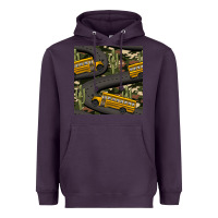 Plum cactus camouflage school bus seamless pattern Heavyweight Hoodie - BundleAndBundleShop