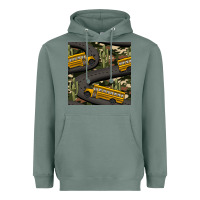 Sage cactus camouflage school bus seamless pattern Heavyweight Hoodie - BundleAndBundleShop
