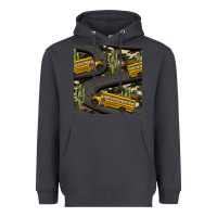 Smoke cactus camouflage school bus seamless pattern Heavyweight Hoodie - BundleAndBundleShop