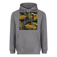 Storm cactus camouflage school bus seamless pattern Heavyweight Hoodie - BundleAndBundleShop