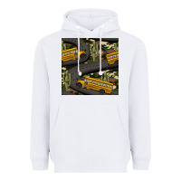 White cactus camouflage school bus seamless pattern Heavyweight Hoodie - BundleAndBundleShop