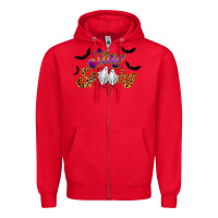 Red stay spooky Zipper Hoodie - RacoonDesign