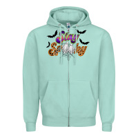 Seafoam stay spooky Zipper Hoodie - RacoonDesign