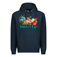 Navy teacher life Premium Hoodie - AdoDesignShop