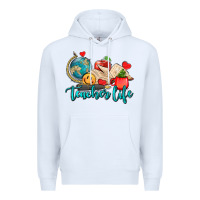 White teacher life Premium Hoodie - AdoDesignShop