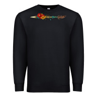 Black flowers and arrow with gemstone Premium Sweatshirt - Artiststas