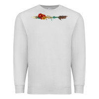 Dove Grey flowers and arrow with gemstone Premium Sweatshirt - Artiststas