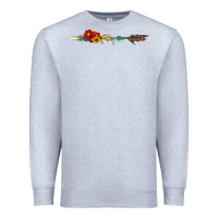 Heather Grey flowers and arrow with gemstone Premium Sweatshirt - Artiststas