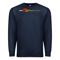 Navy flowers and arrow with gemstone Premium Sweatshirt - Artiststas