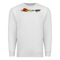 Oatmeal Heather flowers and arrow with gemstone Premium Sweatshirt - Artiststas
