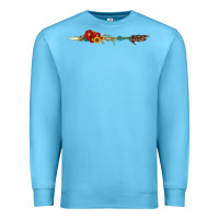 Ocean Blue flowers and arrow with gemstone Premium Sweatshirt - Artiststas