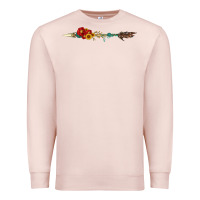 Pale Pink flowers and arrow with gemstone Premium Sweatshirt - Artiststas