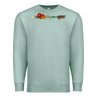 Seafoam flowers and arrow with gemstone Premium Sweatshirt - Artiststas