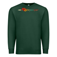Sports Green flowers and arrow with gemstone Premium Sweatshirt - Artiststas