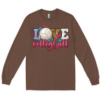 Chestnut love volleyball Long Sleeve Tee - Zillion Design Studio