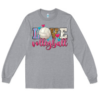 Heather Grey love volleyball Long Sleeve Tee - Zillion Design Studio