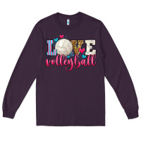 Plum love volleyball Long Sleeve Tee - Zillion Design Studio