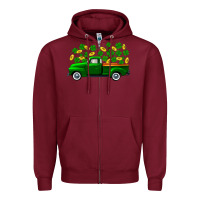 St Patricks Shamrock Gold Truck Zipper Hoodie | Teevron
