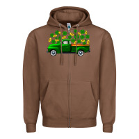 Chestnut st patricks shamrock gold truck Zipper Hoodie - FaDigitalArtStudio