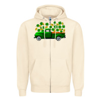 Sandshell st patricks shamrock gold truck Zipper Hoodie - FaDigitalArtStudio