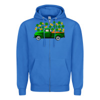 True Royal st patricks shamrock gold truck Zipper Hoodie - FaDigitalArtStudio