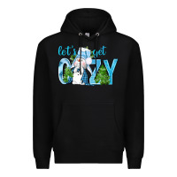 Black lets get cozy Premium Hoodie - NancyCooperArtShop