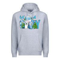 Heather Grey lets get cozy Premium Hoodie - NancyCooperArtShop