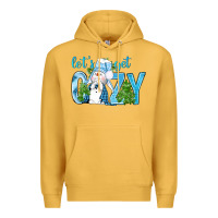 Mustard lets get cozy Premium Hoodie - NancyCooperArtShop