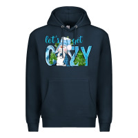 Navy lets get cozy Premium Hoodie - NancyCooperArtShop