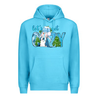 Ocean Blue lets get cozy Premium Hoodie - NancyCooperArtShop