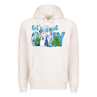 Pale Pink lets get cozy Premium Hoodie - NancyCooperArtShop