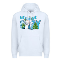 White lets get cozy Premium Hoodie - NancyCooperArtShop