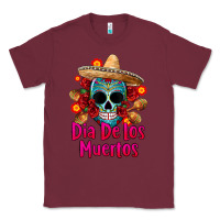 Burgundy dia de los muertos Classic Tee - CTS Tumbler Store