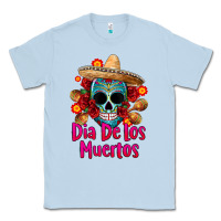 Dusty Blue dia de los muertos Classic Tee - CTS Tumbler Store