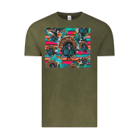 Vintage Olive Thanksgiving Turkey Vintage Tee - RanaPortraitStore