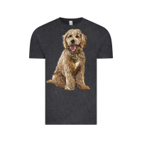 Vintage Black goldendoodle Vintage Tee - BarkalooDesign