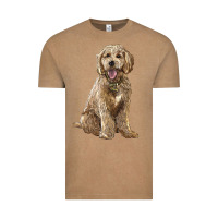 Vintage Coffee goldendoodle Vintage Tee - BarkalooDesign