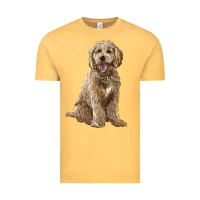 Vintage Mustard goldendoodle Vintage Tee - BarkalooDesign
