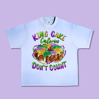 Mardi Gras King Cake Calories Don't Count Urban Heavy Tee Designed By Ranaportraitstore