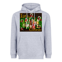 Heather Grey Christmas cocktail Heavyweight Hoodie - AdoDesignShop