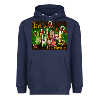 Navy Christmas cocktail Heavyweight Hoodie - AdoDesignShop