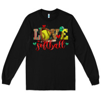 Black love softball Long Sleeve Tee - Zillion Design Studio