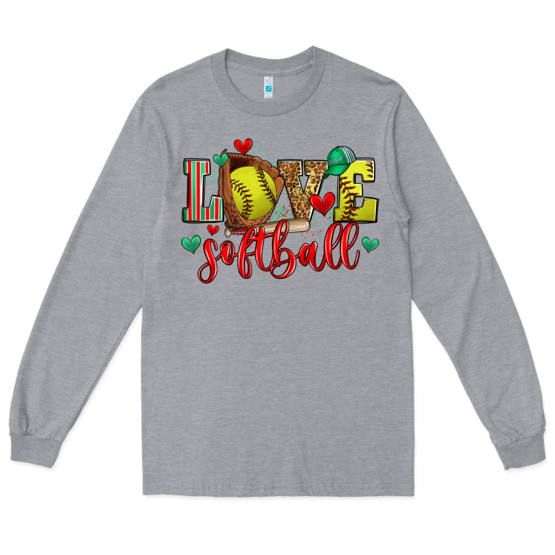 Love Softball Long Sleeve Tee by Zillion Design Studio | Teevron