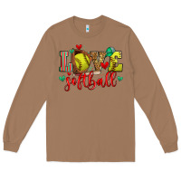 Toasted Coconut love softball Long Sleeve Tee - Zillion Design Studio