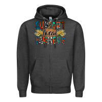 Charcoal Heather support local farmers Zipper Hoodie - RacoonDesign