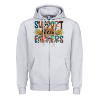 Heather Grey support local farmers Zipper Hoodie - RacoonDesign