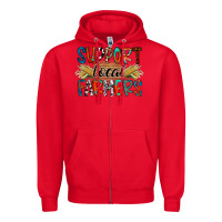 Red support local farmers Zipper Hoodie - RacoonDesign